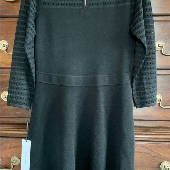 CALVIN KLEIN FIT AND FLARE KNIT DRESS - Picture 7 of 7